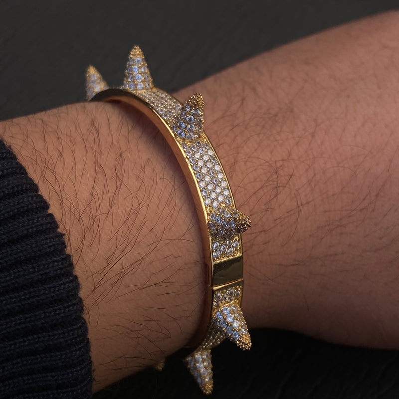 Layerd Spike Bracelet Gold