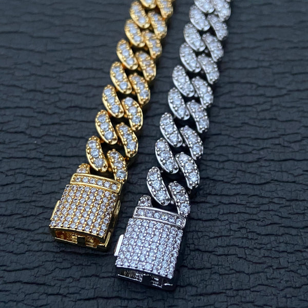 Cuban Link White Gold  Bracelet