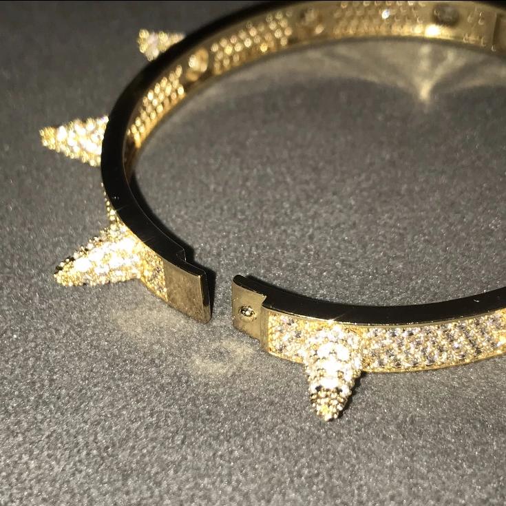 Layerd Spike Bracelet Gold