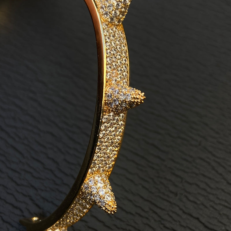 Layerd Spike Bracelet Gold