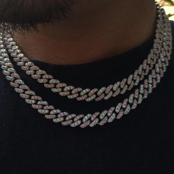 Cuban Link Rose/White Gold 9mm